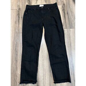 Parker Smith Black High-Waisted Frayed Step Hem Jeans Size 26